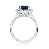 סט טבעת ותליון פרינסס ספיר ויהלומים