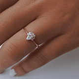 crown diamond ring rose gold