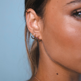 עגילי חישוק שרי זהב צהוב