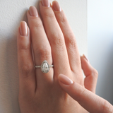 טבעת אירוסין טיפה -0.70 קראט