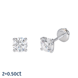 Diamond Stud Earrings 0.50 Carat