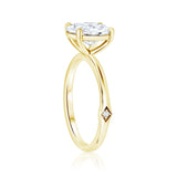 טבעת לונה 2 קראט - זהב צהוב