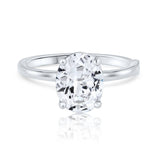 טבעת אירוסין לונה 2 קראט - זהב לבן