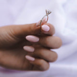 טבעת אנגליקה 2 קראט - זהב לבן