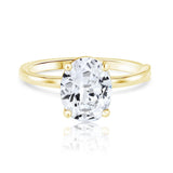 טבעת לונה 2 קראט - זהב צהוב