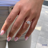 טבעת יהלום 2 קראט אמה