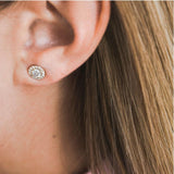 עגילי midi halo זהב צהוב