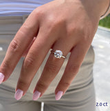 טבעת יהלום 2 קראט אמה