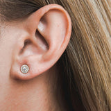 עגילי mini halo זהב צהוב