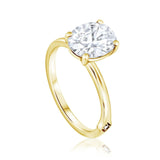 טבעת לונה 2 קראט - זהב צהוב