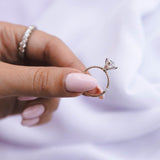 טבעת אנגליקה 2 קראט - זהב לבן