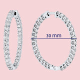 עגילי חישוק יהלומים קיילה - גדול