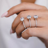 טבעת אנגליקה 2 קראט - זהב לבן