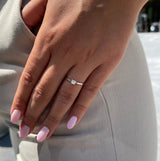 טבעת אירוסין אן זהב לבן