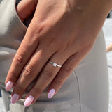 טבעת אירוסין אן זהב לבן