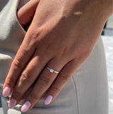 טבעת אירוסין אן זהב לבן