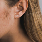 עגילי יהלומים איימי mini זהב צהוב