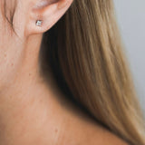 עגילי יהלומים איימי mini - זהב לבן