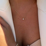 תליון יהלום טיפה ארה