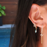 תוסף עין אמייל ויהלום זהב צהוב