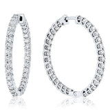 עגילי חישוק יהלומים קיילה - גדול