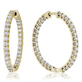 עגילי חישוק יהלומים קיילה - גדול