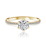 טבעת אירוסין הלני זהב צהוב