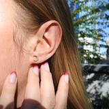 עגיל ירח יהלומים (בודד)