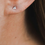 עגילי יהלומים אנה mini - זהב לבן