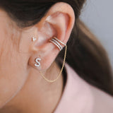 עגיל אות יהלומים (בודד)