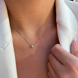 סט עגילים ושרשרת יהלום