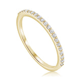 טבעת יהלומים לין זהב צהוב