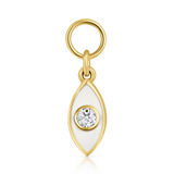 תוסף עין אמייל ויהלום זהב צהוב