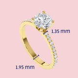 טבעת אירוסין אל זהב צהוב