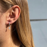 תוסף עין אמייל ויהלום זהב לבן