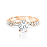 טבעת אירוסין אובל שובל - 1.45 קראט