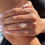 טבעת אירוסין סטפני זהב לבן