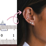 עגיל יהלומים אנה mini בודד- זהב לבן