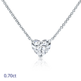 תליון יהלום לב 0.50 0.70 קראט