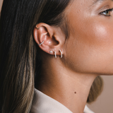 עגילי כוכב יהלומים Mini זהב אדום