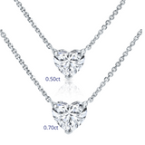 תליון יהלום לב 0.50 0.70 קראט