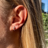 עגילי חישוק עם יהלומים שרי