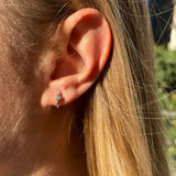 עגילי חישוק עם יהלומים שרי