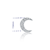 עגיל ירח יהלומים (בודד)