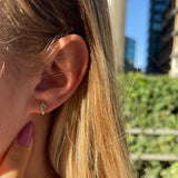 עגילי חישוק שרי זהב צהוב