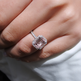 טבעת GemGlam מורגנייט ורודה