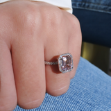 טבעת GemGlam מורגנייט ורודה