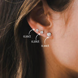 עגיל יהלום בודד 0.30 קראט