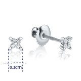 עגילי יהלומים איימי mini - זהב לבן