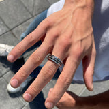 טבעת יהלומים ספינר לגבר